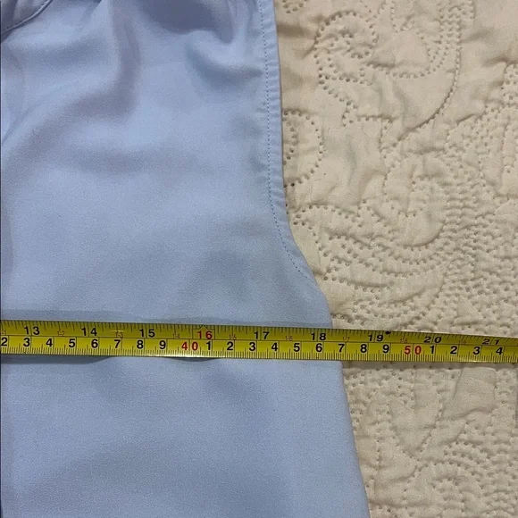 Merona Light Blue Sleeveless Midi Dress with Navy Leaf Print - Picture 5 of 11